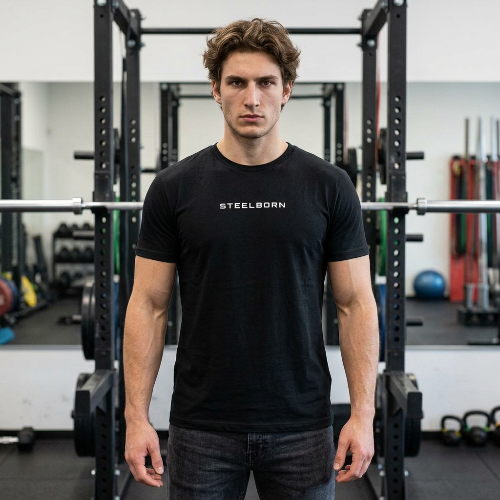 The Forged Tee — Steelborn Minimal Logo T‑Shirt