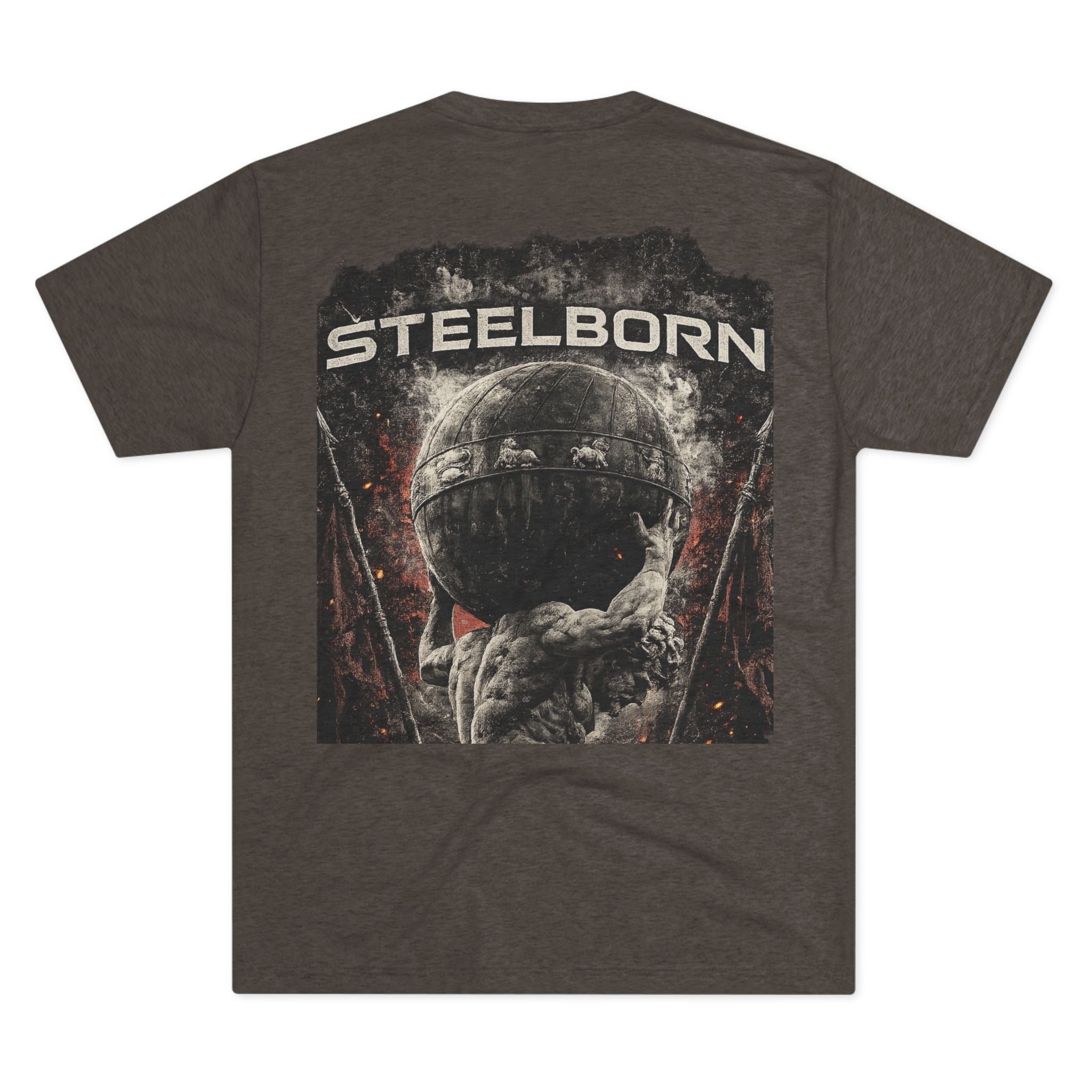 Steelborn Atlas “Forged by Adversity” Vintage Gym T-Shirt