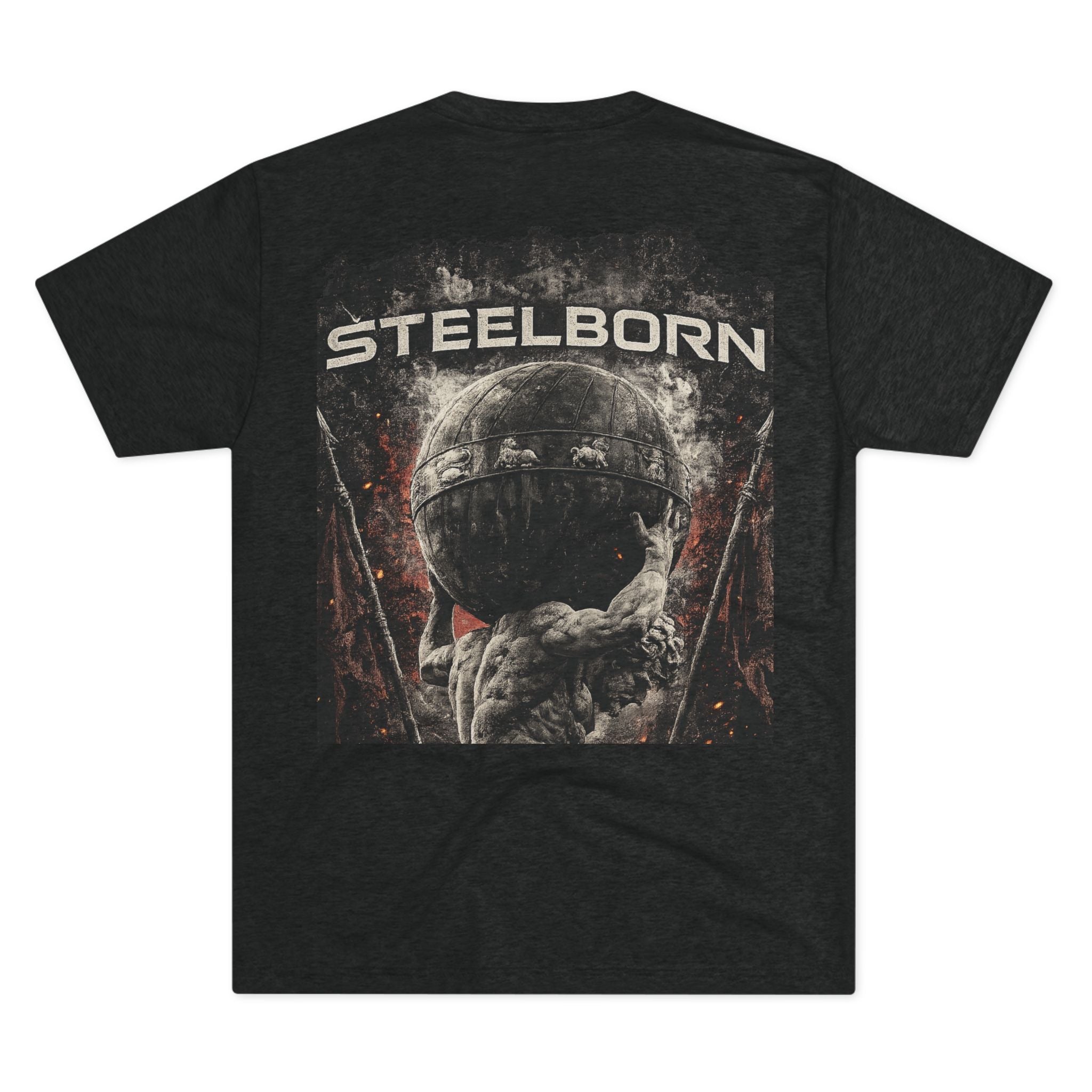 Steelborn Atlas “Forged by Adversity” Vintage Gym T-Shirt